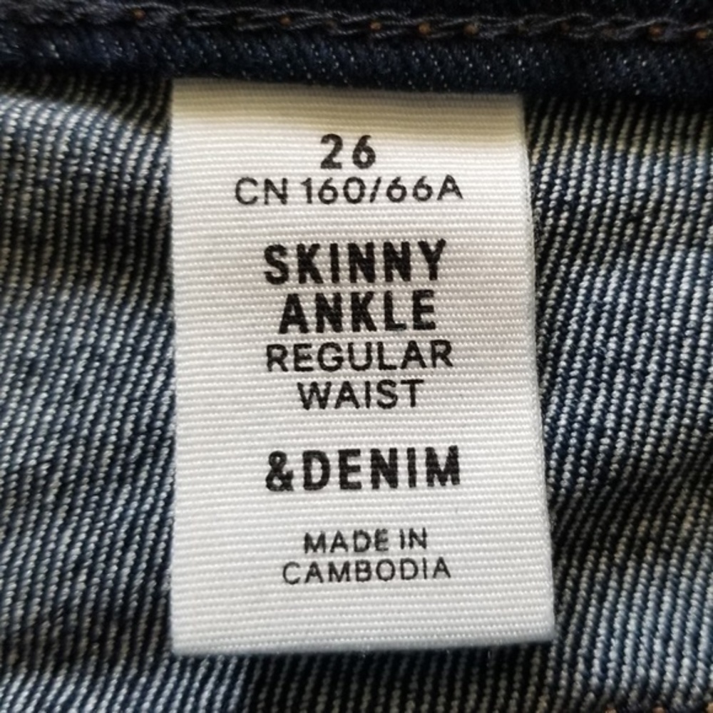 &Denim Women's Stretchy Skinny Ankle Jeans‎ Sz. 26 - Picture 6 of 7